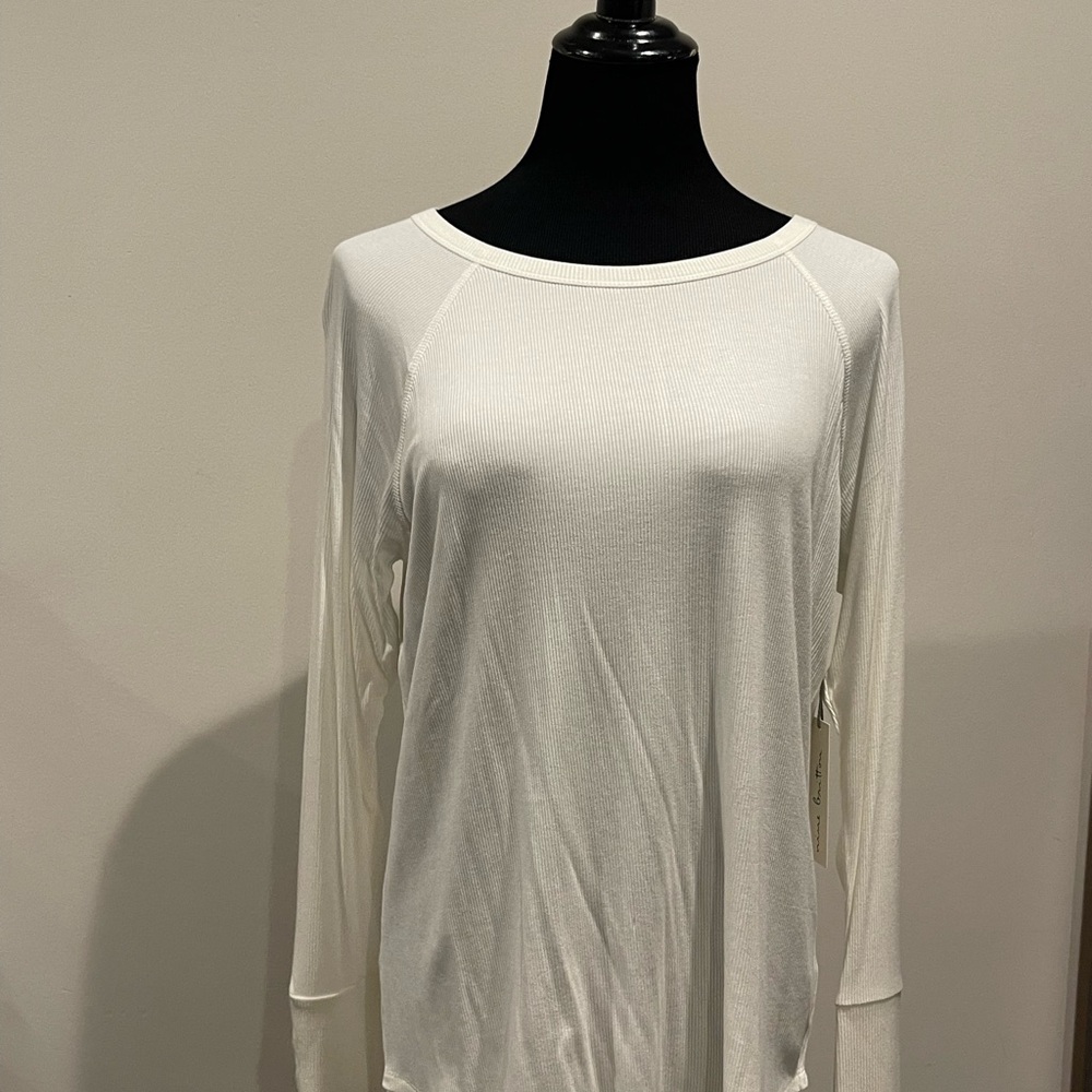 Nine Britton Cream Relaxed Long Sleeve Blouse